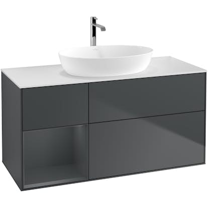 Tvättställsskåp Villeroy & Boch Finion med 3 Lådor Hylla och Bänkskiva för Fristående Tvättställ från Artis & Collaro