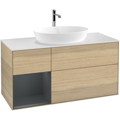 Tvättställsskåp Villeroy & Boch Finion med 3 Lådor Hylla och Bänkskiva för Fristående Tvättställ från Artis & Collaro