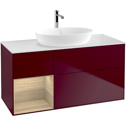 Tvättställsskåp Villeroy & Boch Finion med 3 Lådor Hylla och Bänkskiva för Fristående Tvättställ från Artis & Collaro