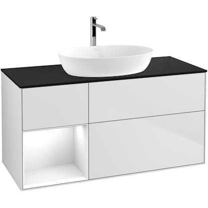 Tvättställsskåp Villeroy & Boch Finion med 3 Lådor Hylla och Bänkskiva för Fristående Tvättställ från Artis & Collaro