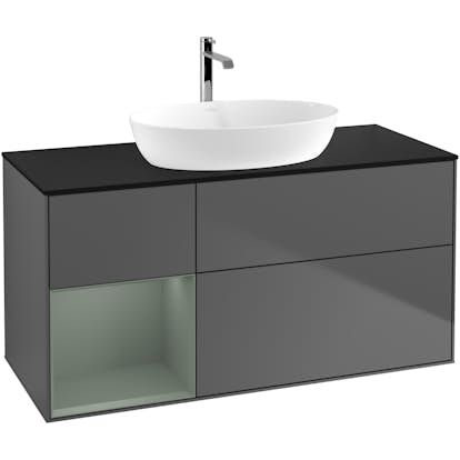 Tvättställsskåp Villeroy & Boch Finion med 3 Lådor Hylla och Bänkskiva för Fristående Tvättställ från Artis & Collaro