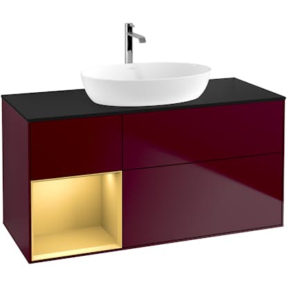 Tvättställsskåp Villeroy & Boch Finion med 3 Lådor Hylla och Bänkskiva för Fristående Tvättställ från Artis & Collaro