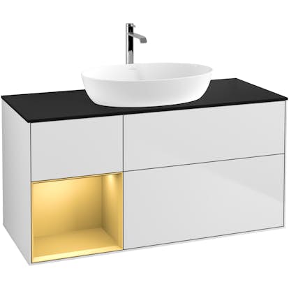 Tvättställsskåp Villeroy & Boch Finion med 3 Lådor Hylla och Bänkskiva för Fristående Tvättställ från Artis & Collaro