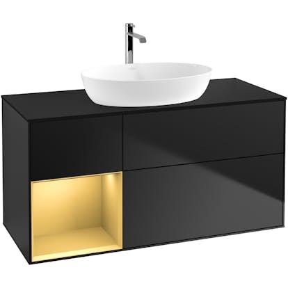 Tvättställsskåp Villeroy & Boch Finion med 3 Lådor Hylla och Bänkskiva för Fristående Tvättställ från Artis & Collaro