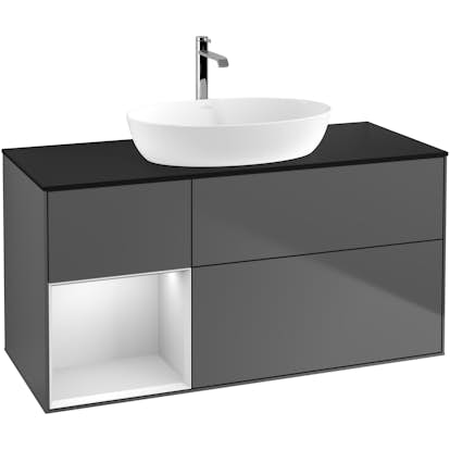 Tvättställsskåp Villeroy & Boch Finion med 3 Lådor Hylla och Bänkskiva för Fristående Tvättställ från Artis & Collaro