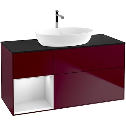 Tvättställsskåp Villeroy & Boch Finion med 3 Lådor Hylla och Bänkskiva för Fristående Tvättställ från Artis & Collaro