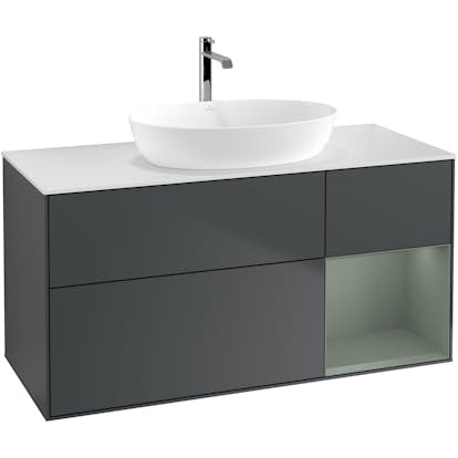 Tvättställsskåp Villeroy & Boch Finion med 3 Lådor Hylla och Bänkskiva för Fristående Tvättställ från Artis & Collaro