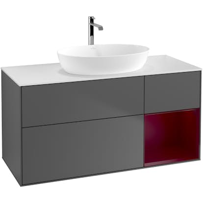 Tvättställsskåp Villeroy & Boch Finion med 3 Lådor Hylla och Bänkskiva för Fristående Tvättställ från Artis & Collaro