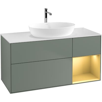 Tvättställsskåp Villeroy & Boch Finion med 3 Lådor Hylla och Bänkskiva för Fristående Tvättställ från Artis & Collaro