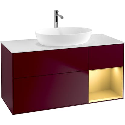 Tvättställsskåp Villeroy & Boch Finion med 3 Lådor Hylla och Bänkskiva för Fristående Tvättställ från Artis & Collaro