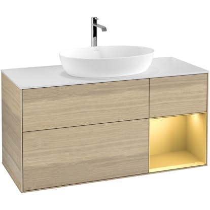 Tvättställsskåp Villeroy & Boch Finion med 3 Lådor Hylla och Bänkskiva för Fristående Tvättställ från Artis & Collaro