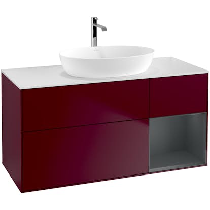 Tvättställsskåp Villeroy & Boch Finion med 3 Lådor Hylla och Bänkskiva för Fristående Tvättställ från Artis & Collaro