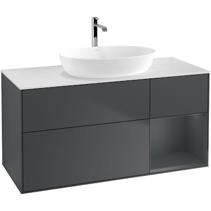 Tvättställsskåp Villeroy & Boch Finion med 3 Lådor Hylla och Bänkskiva för Fristående Tvättställ från Artis & Collaro