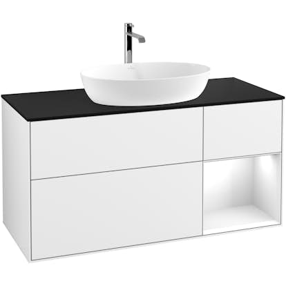 Tvättställsskåp Villeroy & Boch Finion med 3 Lådor Hylla och Bänkskiva för Fristående Tvättställ från Artis & Collaro