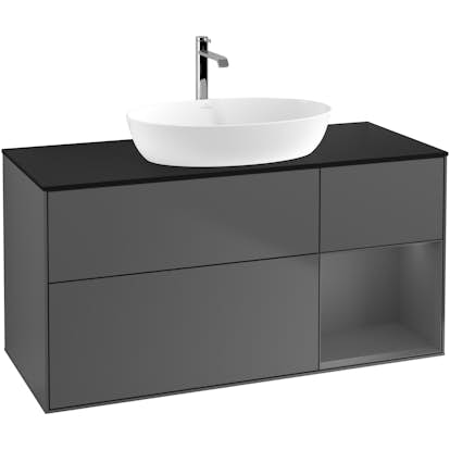 Tvättställsskåp Villeroy & Boch Finion med 3 Lådor Hylla och Bänkskiva för Fristående Tvättställ från Artis & Collaro