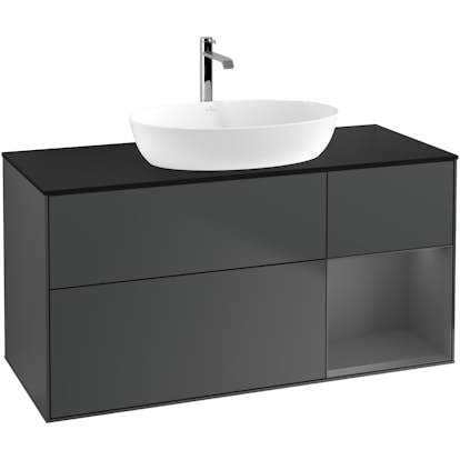 Tvättställsskåp Villeroy & Boch Finion med 3 Lådor Hylla och Bänkskiva för Fristående Tvättställ från Artis & Collaro