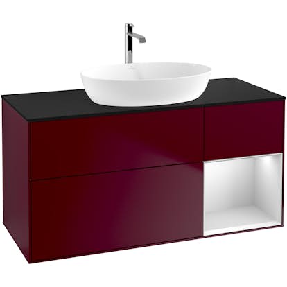 Tvättställsskåp Villeroy & Boch Finion med 3 Lådor Hylla och Bänkskiva för Fristående Tvättställ från Artis & Collaro