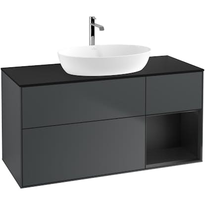 Tvättställsskåp Villeroy & Boch Finion med 3 Lådor Hylla och Bänkskiva för Fristående Tvättställ från Artis & Collaro