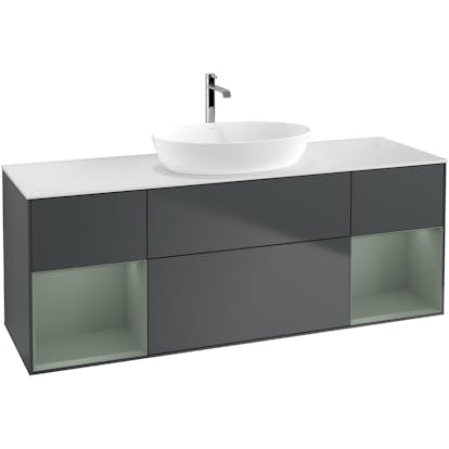 Tvättställsskåp Villeroy & Boch Finion med Två Hyllor och Bänkskiva för Fristående Tvättställ från Artis & Collaro