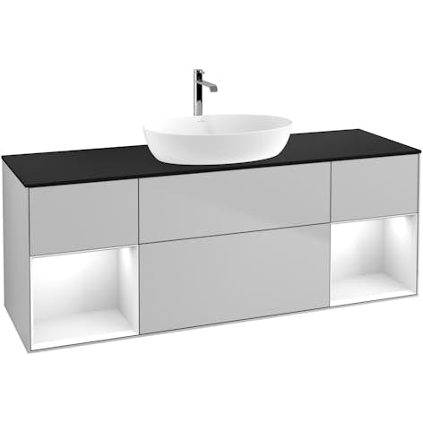 Tvättställsskåp Villeroy & Boch Finion med Två Hyllor och Bänkskiva för Fristående Tvättställ från Artis & Collaro