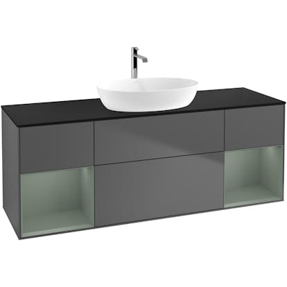 Tvättställsskåp Villeroy & Boch Finion med Två Hyllor och Bänkskiva för Fristående Tvättställ från Artis & Collaro