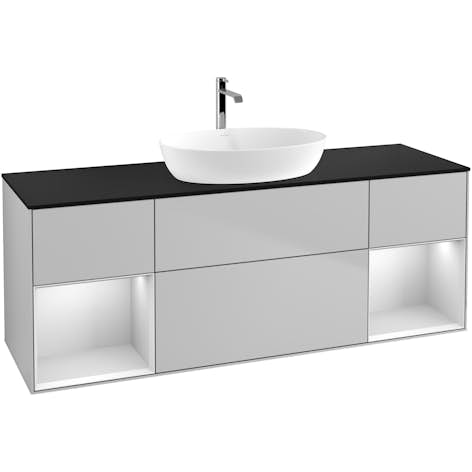Tvättställsskåp Villeroy & Boch Finion med Två Hyllor och Bänkskiva för Fristående Tvättställ från Artis & Collaro