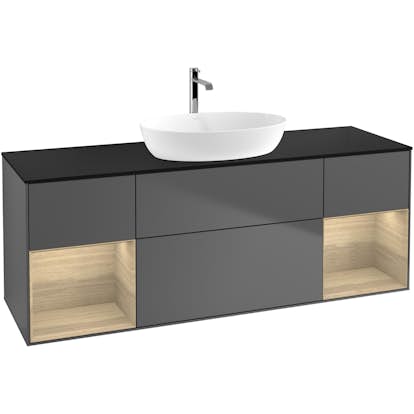 Tvättställsskåp Villeroy & Boch Finion med Två Hyllor och Bänkskiva för Fristående Tvättställ från Artis & Collaro