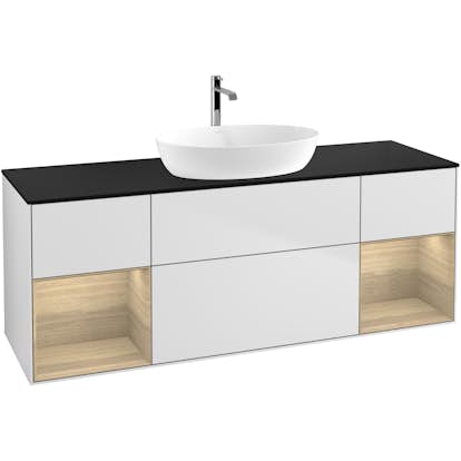 Tvättställsskåp Villeroy & Boch Finion med Två Hyllor och Bänkskiva för Fristående Tvättställ från Artis & Collaro