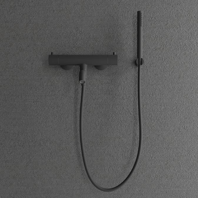 Badekarbatteri Scandtap Steel Pleasure 4 med Hånddusj