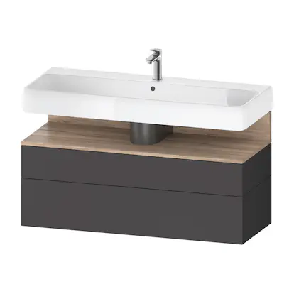 Tvättställsskåp Duravit Qatego med Tvättställ, Lådor och Belysning