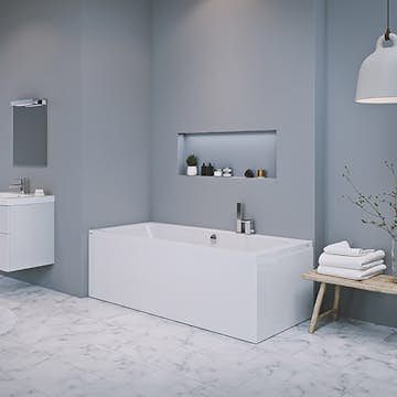 Badkar Strømberg Quantum Dubbel Rygglutning