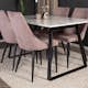 Spisegruppe Venture Home Estelle 140 med 4 Laura Stoler ManchEstelle