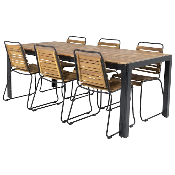 Spisegruppe Venture Home Berfin med 6 Spisestoler