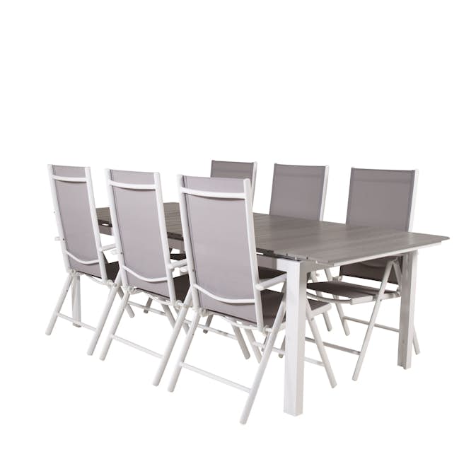 Spisegruppe Venture Home Lova 224/324 med 6 Bront Stoler