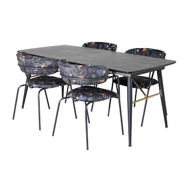 Spisegruppe Venture Home Gull med 4 Aris Stoler