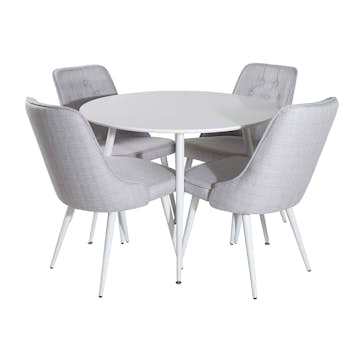 Spisegruppe Venture Home Plake med 4 Vera Stoler Polyester Rundt