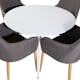 Spisegruppe Venture Home Plake med 4 Corina Stoler Polyester Rundt