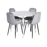 Spisegruppe Venture Home Plake med 4 Phoi Stoler Fløyel Rundt