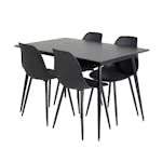 Spisegruppe Venture Home Silvia med Innleggsplate og 4 Pop Stoler