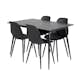 Spisegruppe Venture Home Silvia med Innleggsplate og 4 Pop Stoler