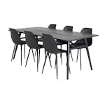 Spisegruppe Venture Home Salt med 6 Pop Stoler