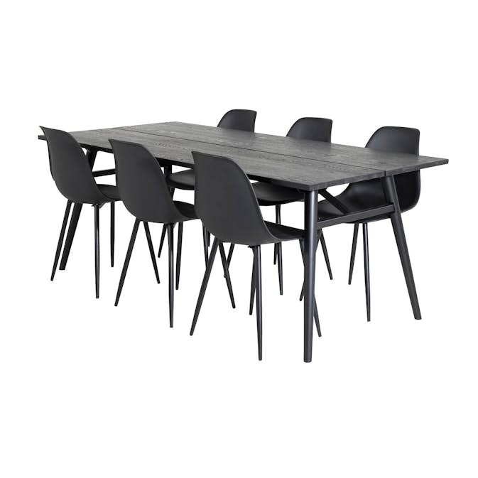 Spisegruppe Venture Home Salt med 6 Pop Stoler
