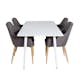 Spisegruppe Venture Home Pobbie med 4 Corina Stoler Polyester