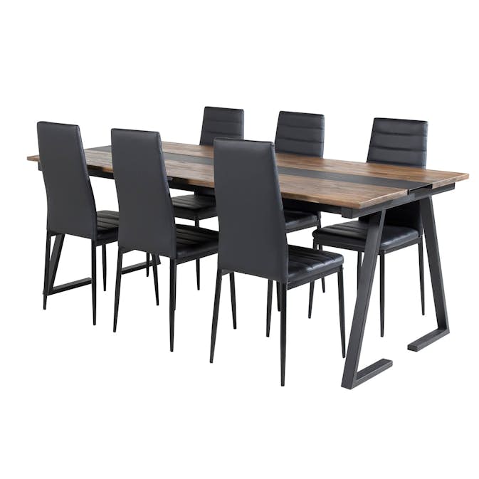 Spisegruppe Venture Home Jane med 6 Sly Stoler