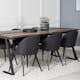 Spisegruppe Venture Home Jane med 6 Valentina Stoler Polyester