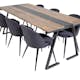 Spisegruppe Venture Home Jane med 6 Valentina Stoler Polyester