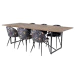Spisegruppe Venture Home Peo med 6 Valentina Stoler