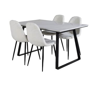 Spisegruppe Venture Home Estelle 140 med 4 Pooya Stoler