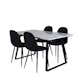 Spisegruppe Venture Home Estelle 140 med 4 Pobbie Stoler Polyester