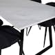 Spisegruppe Venture Home Estelle 140 med 4 Valentina Stoler Polyester